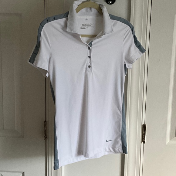 Nike White and Gray Sports Polo - Picture 1 of 1